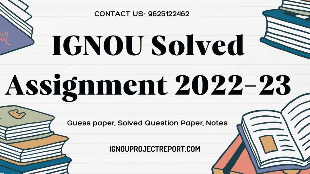IGNOU Solved Assignment 2022-23